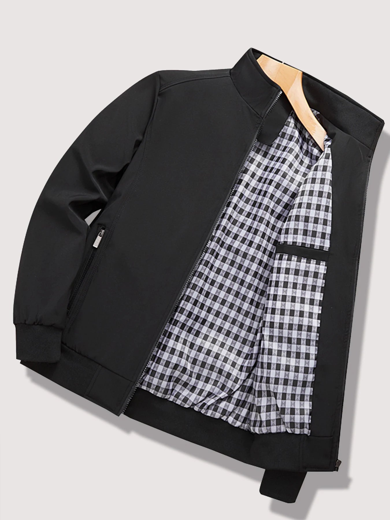 Men's 2024 Spring/Autumn Casual Solid Jacket – Stylish & Easy to Match