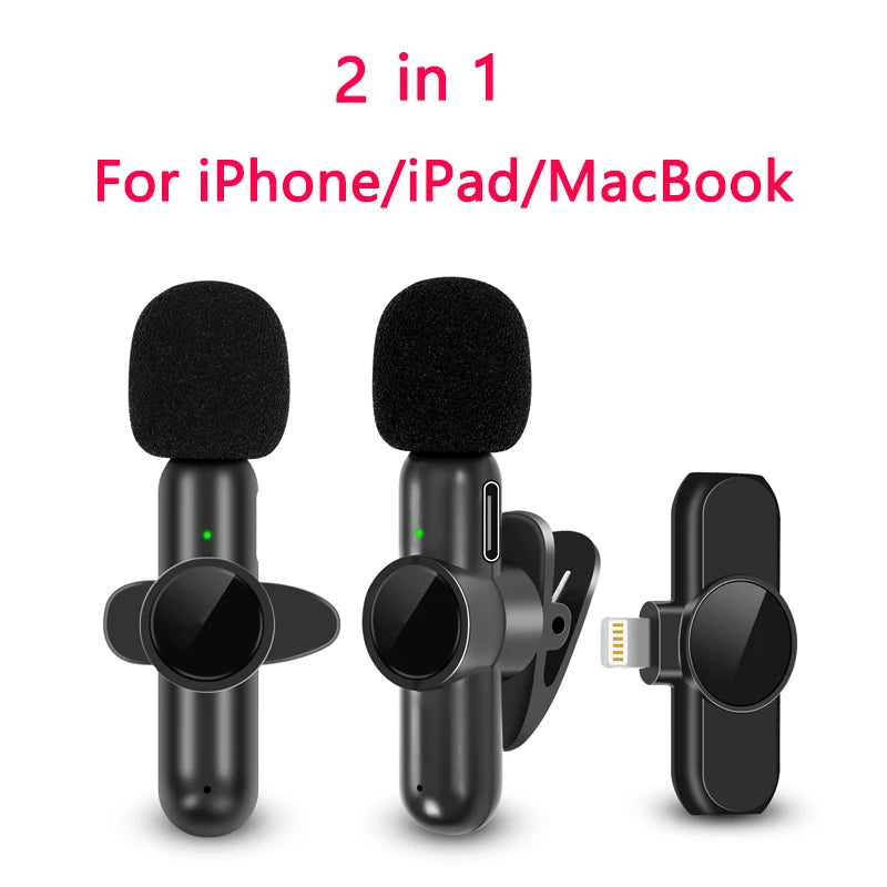 K61 Wireless Lavalier Mic – Mini Clip-On Microphone for Phone & Laptop