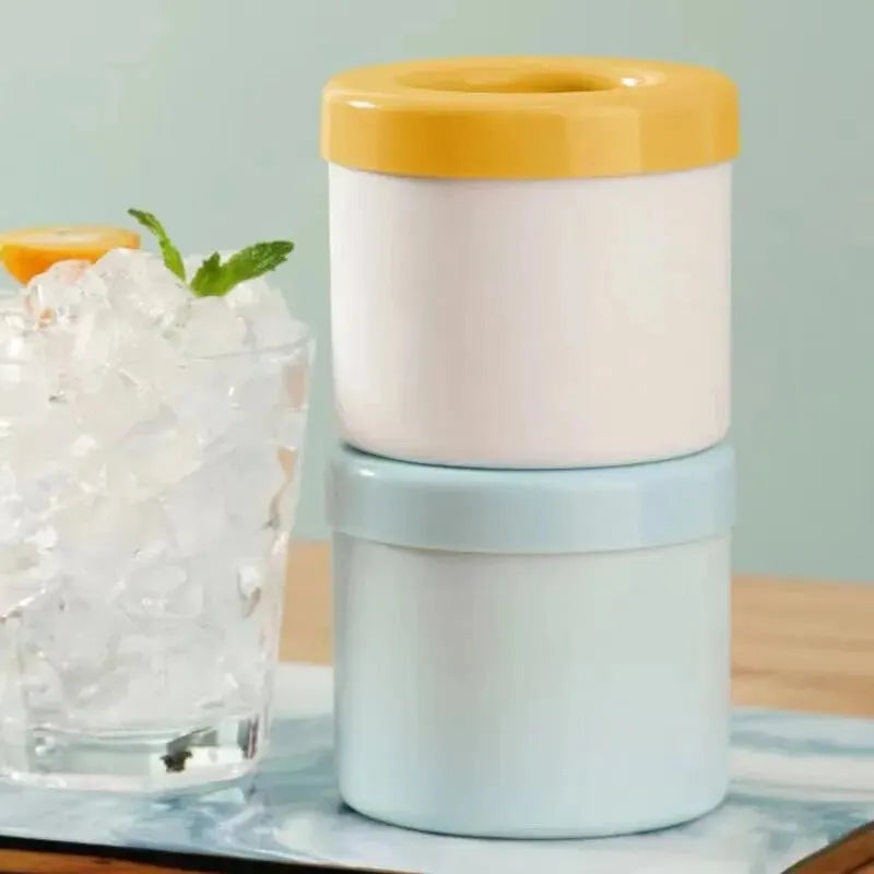 Silicone Round Ice Cube Mold – DIY Ice Maker Bucket for Summer & Barware