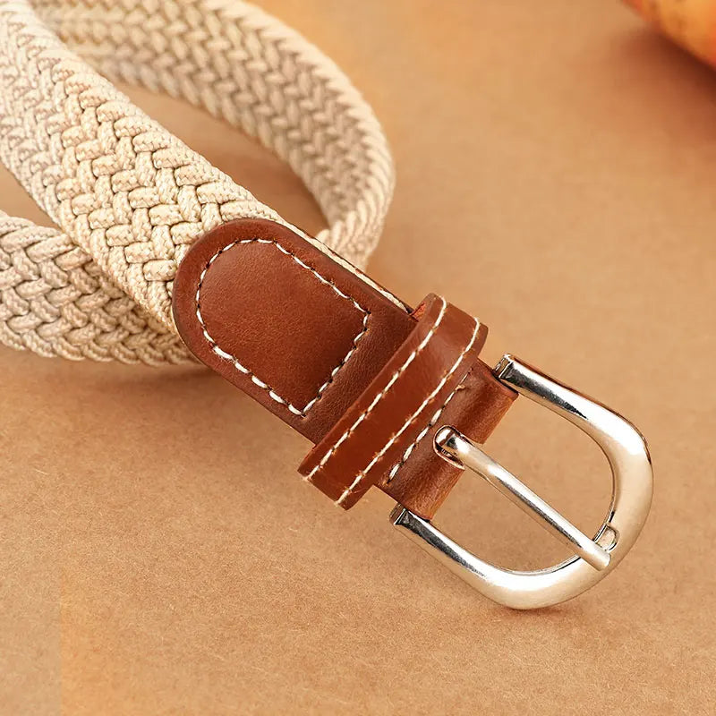 Elastic Woven Belt – Casual, Versatile Fit for Men & Women
