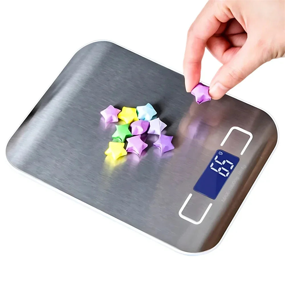 Portable Digital Kitchen Scale – LCD Display & USB Charging