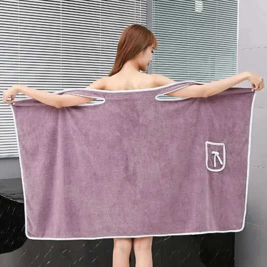 Women’s Wearable Bath Towel 140×85cm – Quick Dry Bath, Beach, Spa, Shower & Gym Wrap