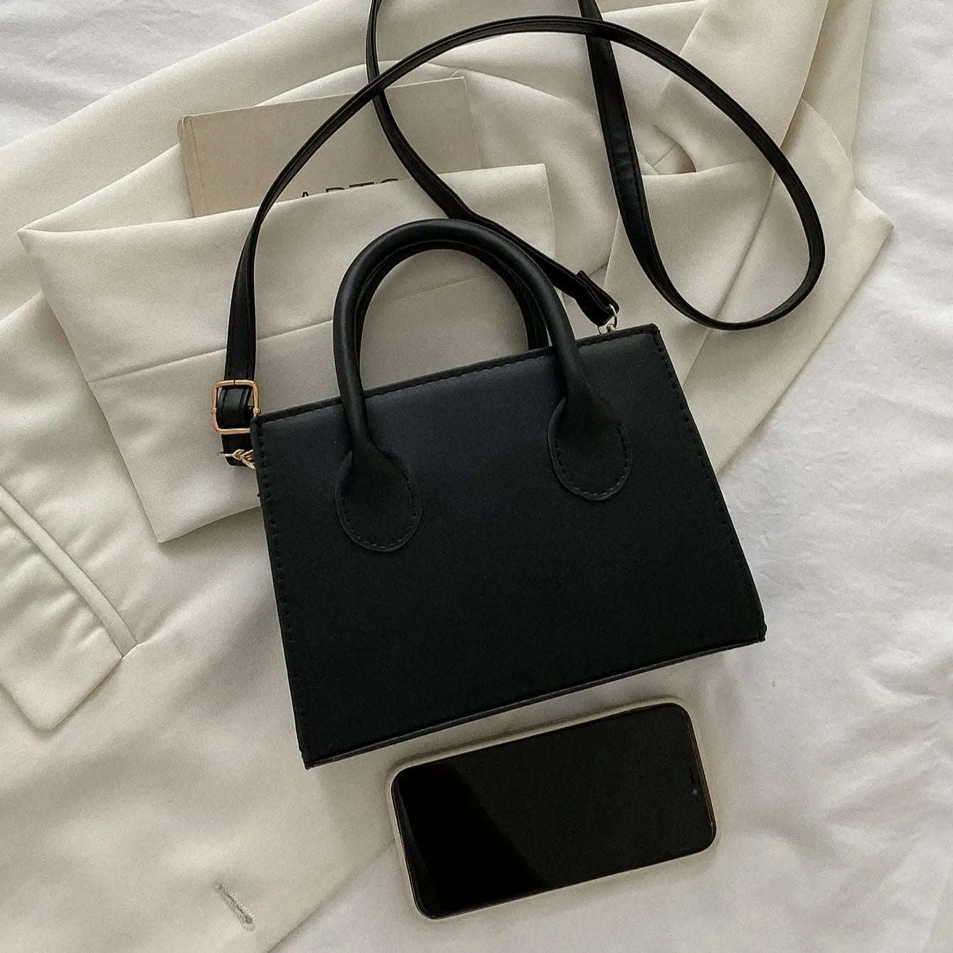 PU Leather Crossbody Tote Bag — Women’s Large-Capacity Travel Shoulder Handbag, Casual Luxury Design