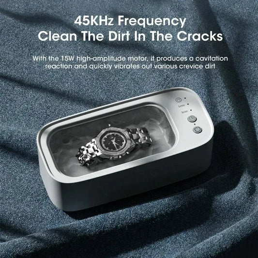Mini Ultrasonic Jewelry & Glasses Cleaner – 3-Speed Smart Vibration Cleaner
