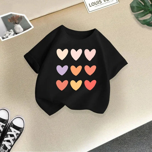 Summer Kids' Casual T-Shirt – Unisex Short Sleeve Baby Top