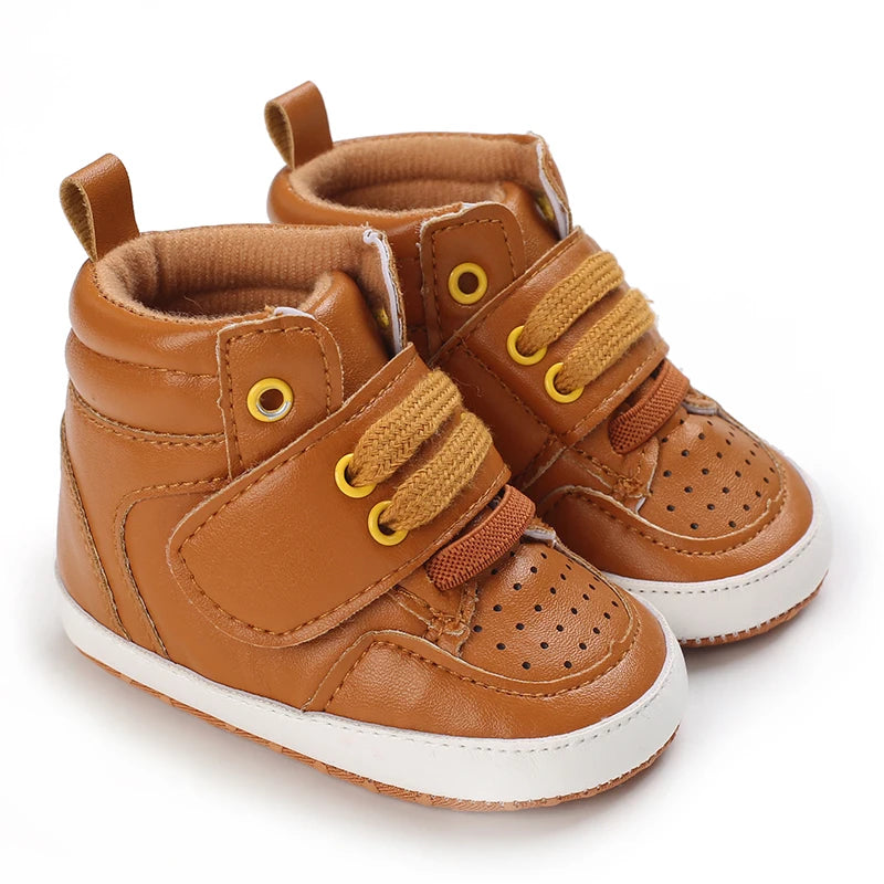 White Soft-Soled Baby Sneakers — Non-Slip Prewalkers for Infant Boys & Girls, Spring Baptism