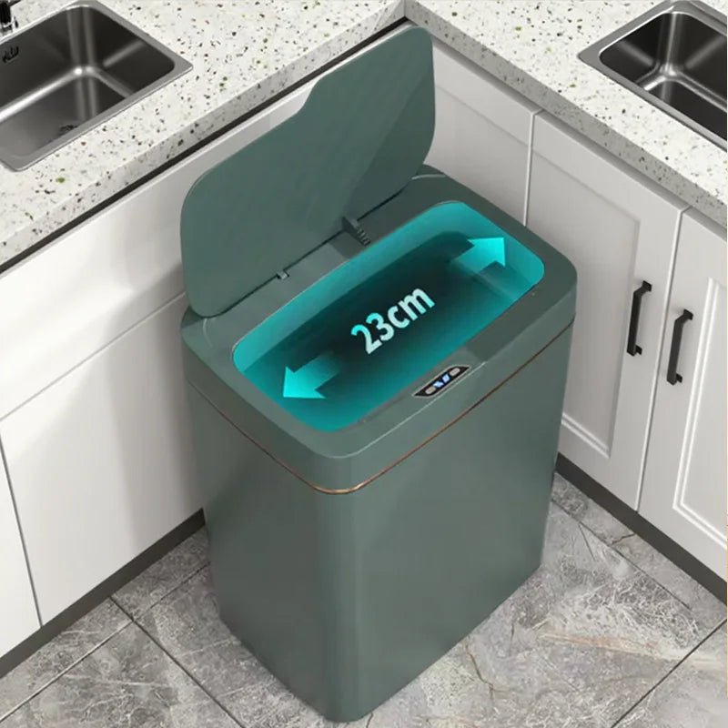 High-Quality Touchless Smart Sensor Trash Can 15L – Waterproof Automatic Garbage Bin for Kitchen, Bathroom & Bedroom