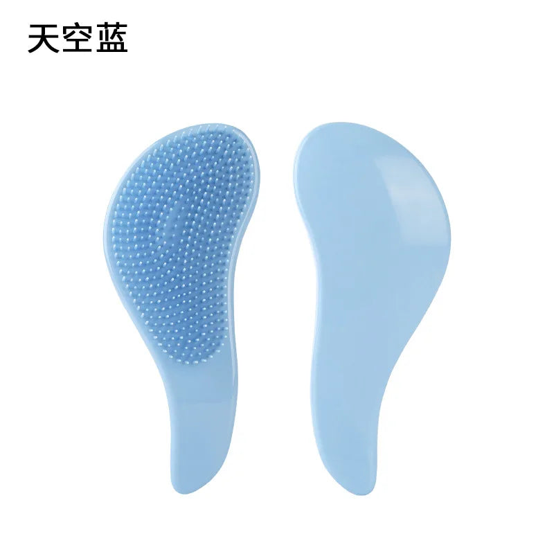 Marble Anti-Static Mini Comb – Plastic Detangling & Scalp Massage Hairbrush for Women, Shower & Salon Use