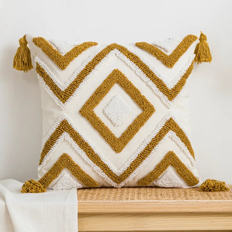 Cotton Embroidered Pillow Cover – Sofa/Home Decor