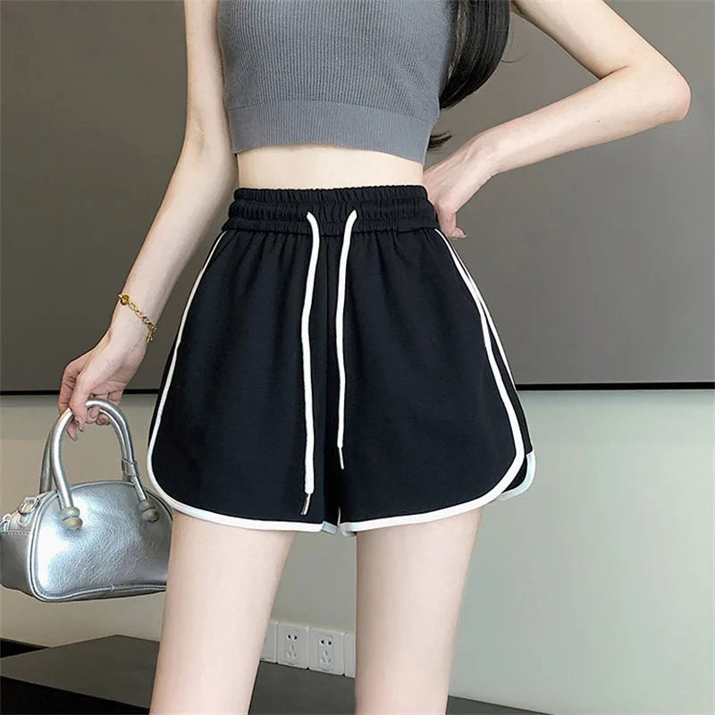 Women's Summer Yoga Shorts – Mid-Waist, Loose, Breathable, Wide-Leg Gym Pants