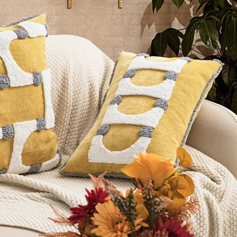 Cotton Embroidered Pillow Cover – Sofa/Home Decor