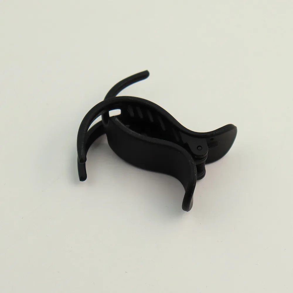 Frosted Acrylic Hair Claw – Small Black Ponytail Clip for Women & Girls, Shark Style Barrette Headwear