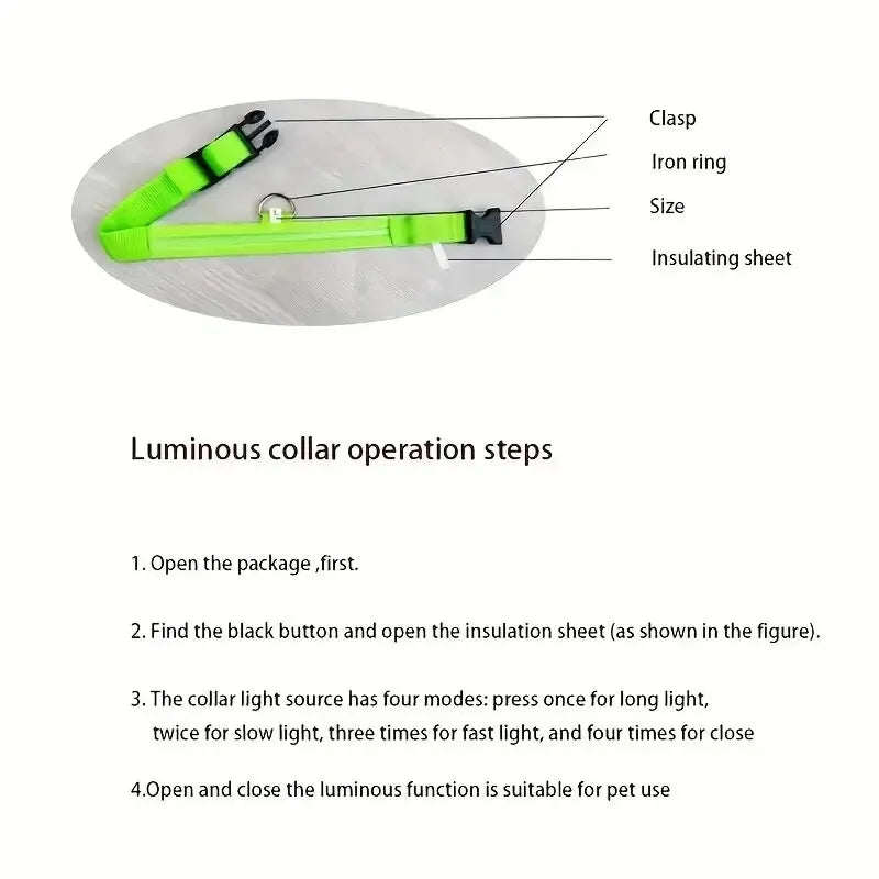 Safety Flashing Glow In The Dark Dog Leash Dogs