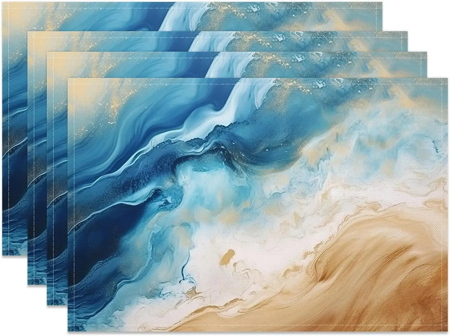 Modern Marble Placemats Set for Kitchen & Dining Table