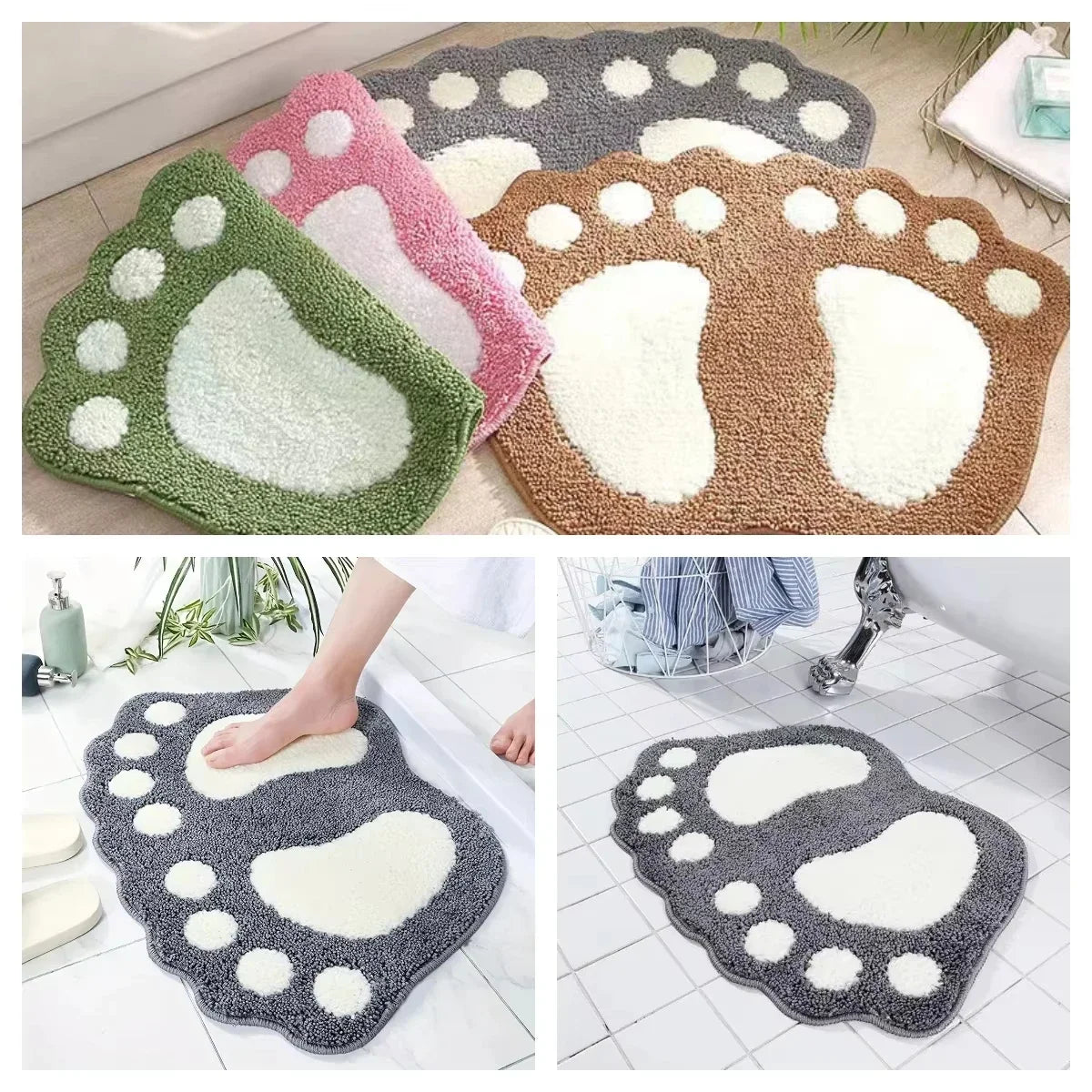Bathroom Microfiber Bath Mat – Soft, Non-Slip, Water-Absorbent, Machine Washable