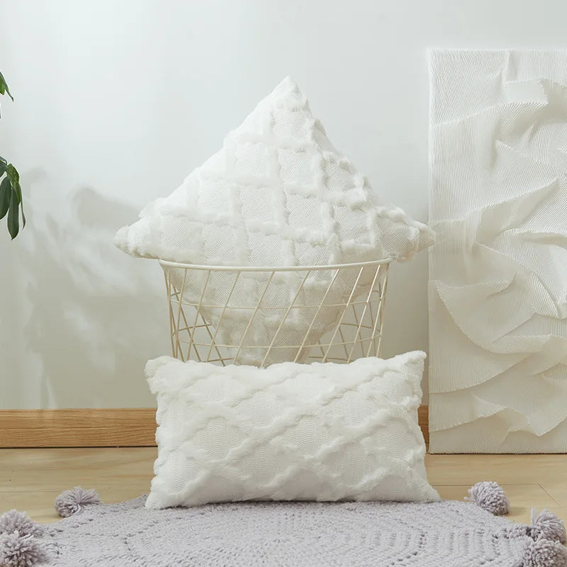 Soft Plush Wool Cushion Covers – Luxury European Style for Sofa & Bedroom