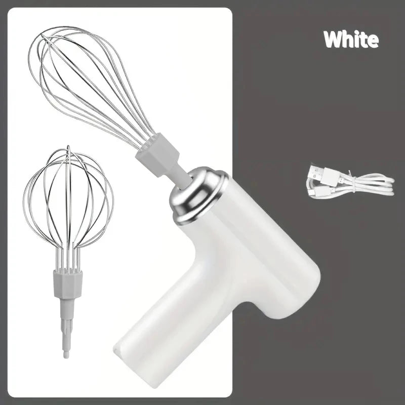 Portable USB Electric Egg Beater – Compact Mixer for Cakes & Pastries
