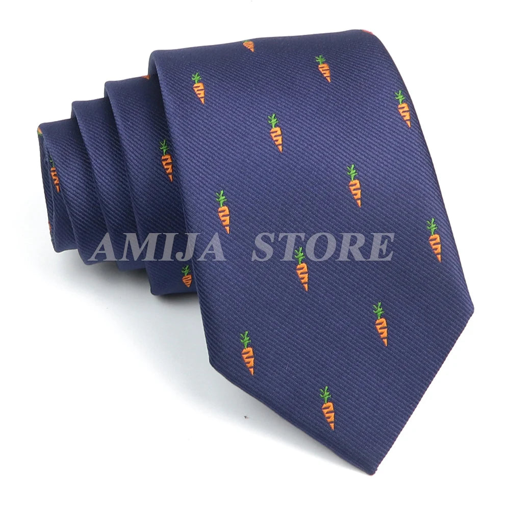 Men’s Jacquard Neck Ties 7cm – Floral & Stripe Design Necktie for Wedding, Party, Business & Daily Wear Gift