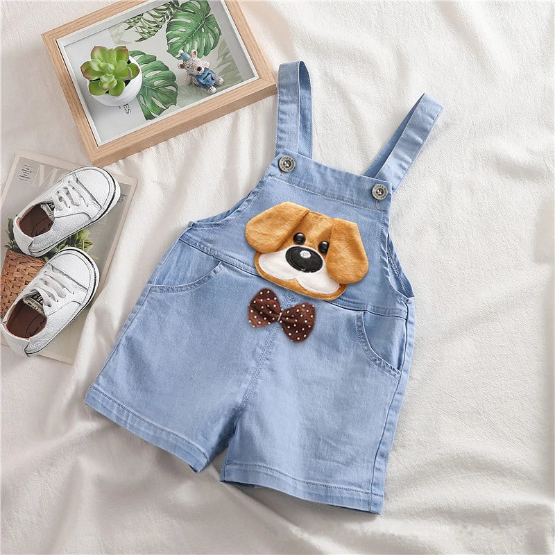 IENENS Summer Baby Kids Denim Overalls Jumper Pants Shorts Playsuit Toddler Infant Boys Girls Clothing Trousers