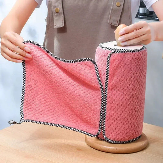 Oil-Free Kitchen Cleaning Rag — Thick, Non-Stick, High-Efficiency Cloth (Random Color)