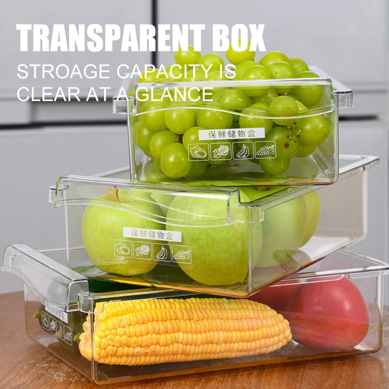 Fridge Organizer Drawer – Slide-Out Storage Box for Eggs, Fruits & Food