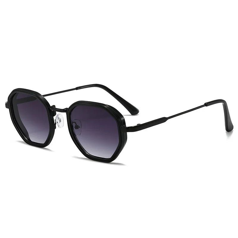 Unisex Retro Square Metal Sunglasses