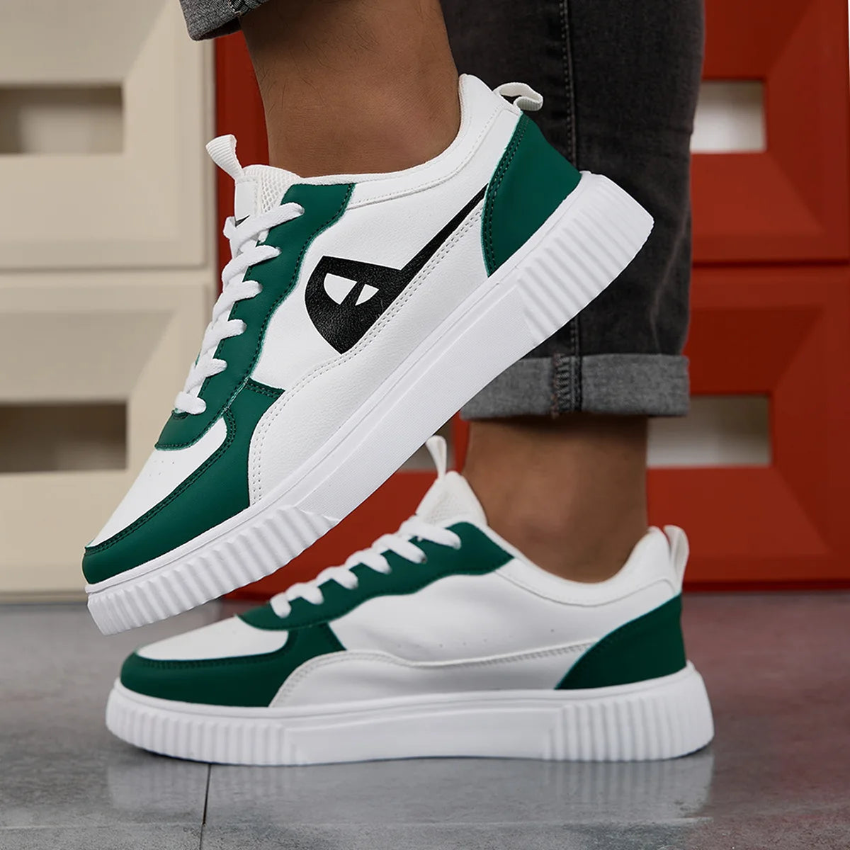 Fashion Breathable Casual Sneakers – Lightweight Flat Walking & Running Shoes