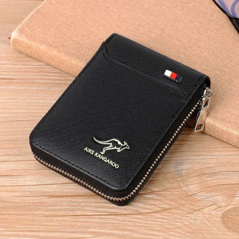 PU Leather Credit Card Holder Wallet – Small RFID Card Purse for Men & Women