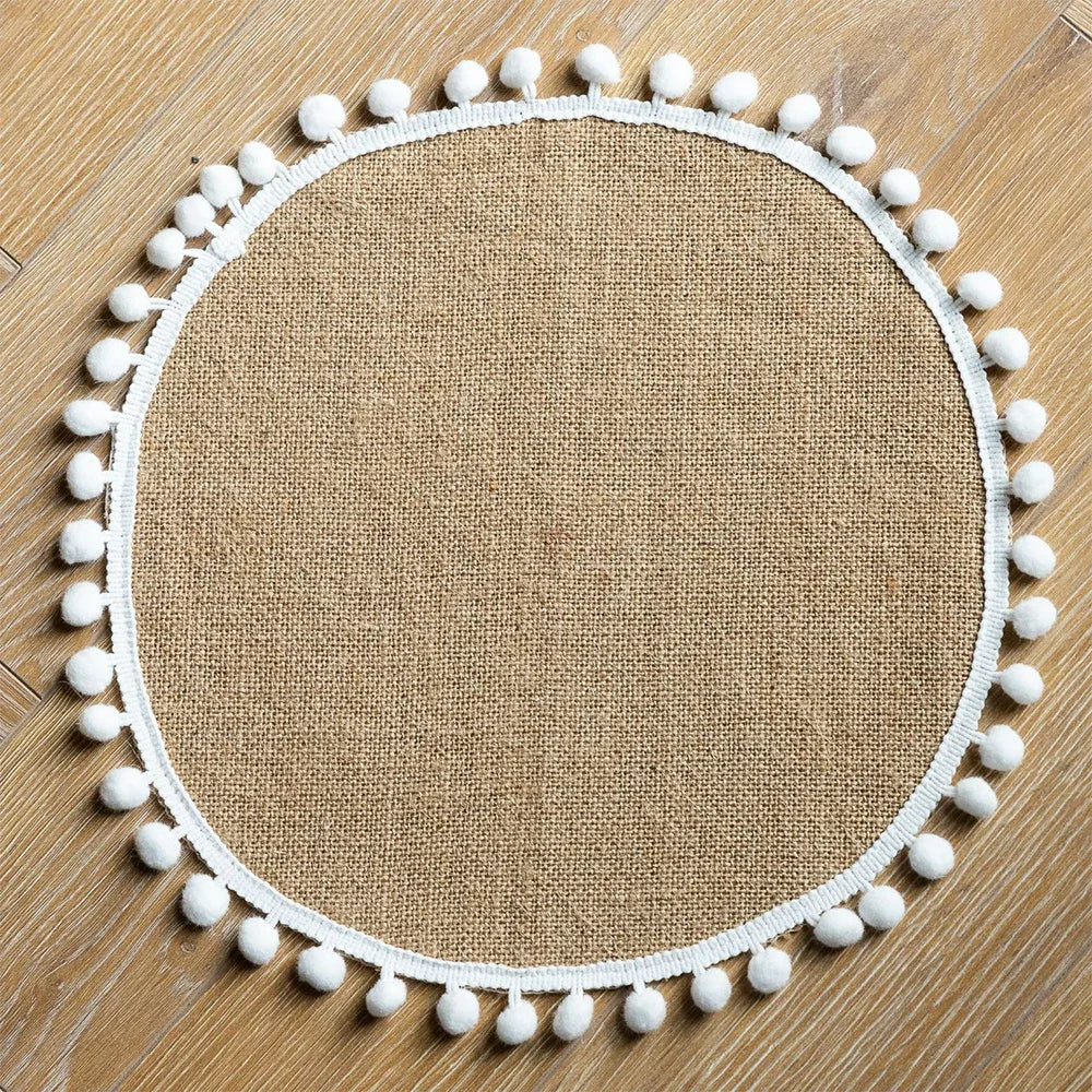 2 PCS Braided Jute Placemats – Heat-Resistant Farmhouse Table Mats