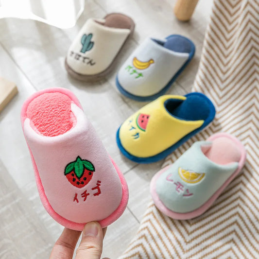 Kids Winter Warm Slippers – Cotton Home Shoes for Boys & Girls