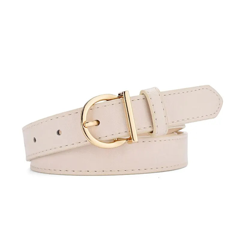 Women’s PU Leather Belt – Fashion Pin Buckle, Soft Luxury Jeans Belt