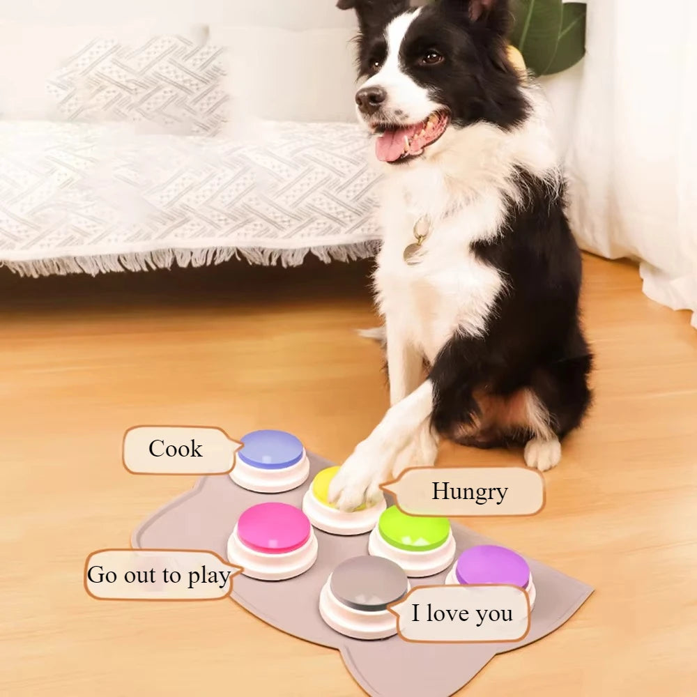 Pet Training Voice Button — Recordable Talking Buzzer Toy for Dogs & Interactive Communication