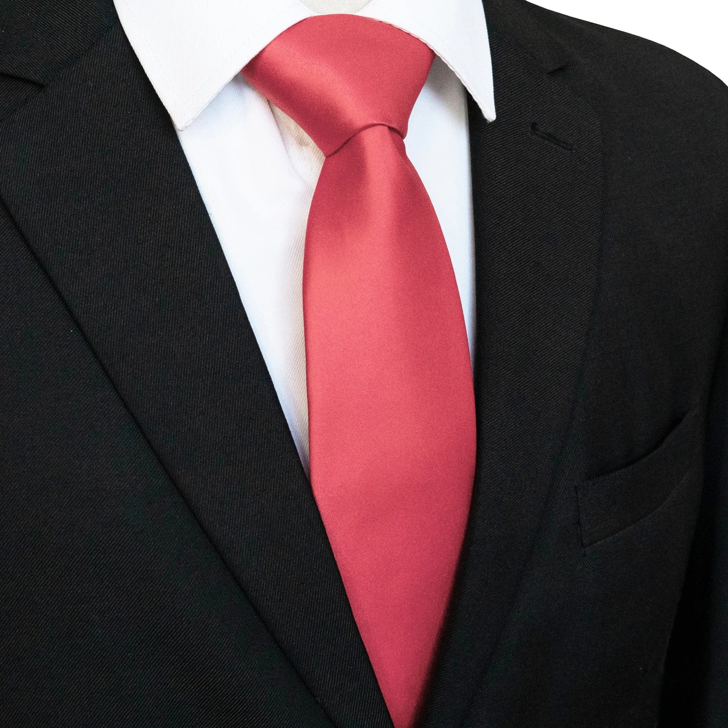 KAMBERFT Men's Classic 8cm Solid Color Satin Necktie Business Wedding Party Tie Gift