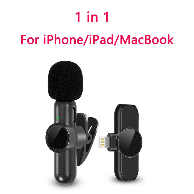 K61 Wireless Lavalier Mic – Mini Clip-On Microphone for Phone & Laptop