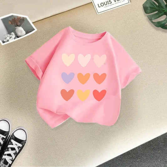 Summer Kids' Casual T-Shirt – Unisex Short Sleeve Baby Top