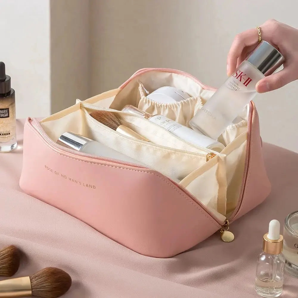 Makeup Organizer Toiletry Kit Bag — Luxury Cosmetic Storage Pouch & Travel Organizer Case for Women