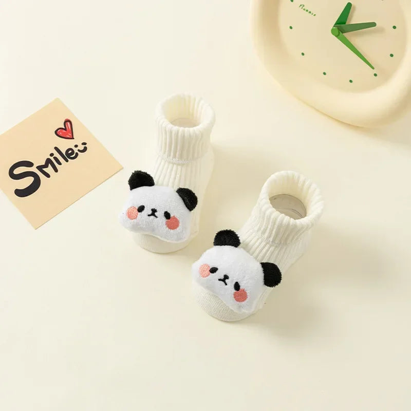 Newborn Baby Non-Slip Winter Socks – 3D Cartoon Toddler Socks (0-1y)