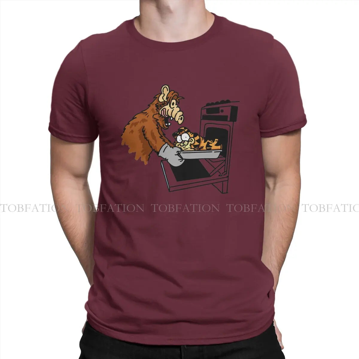 ALF Lasagna Graphic T-Shirt – Men’s Vintage Punk Cotton Summer Top