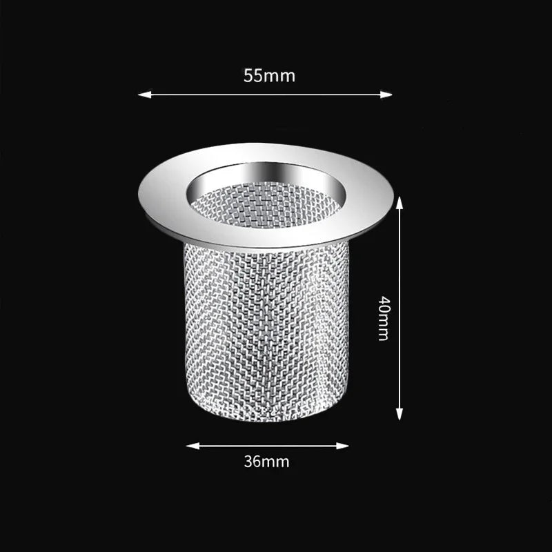 Stainless Steel Floor Drain Filter – Hair Catcher & Anti-Odor Pop-Up Sink Plug