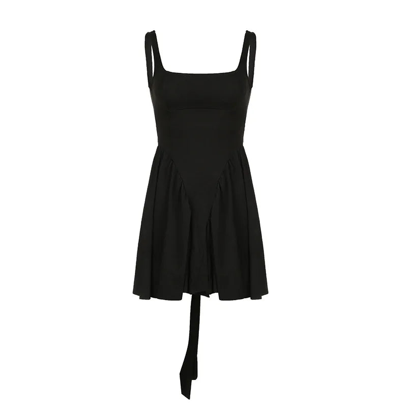 Sexy Backless A-Line Puff Sundress – Ruffled Summer Mini Dress