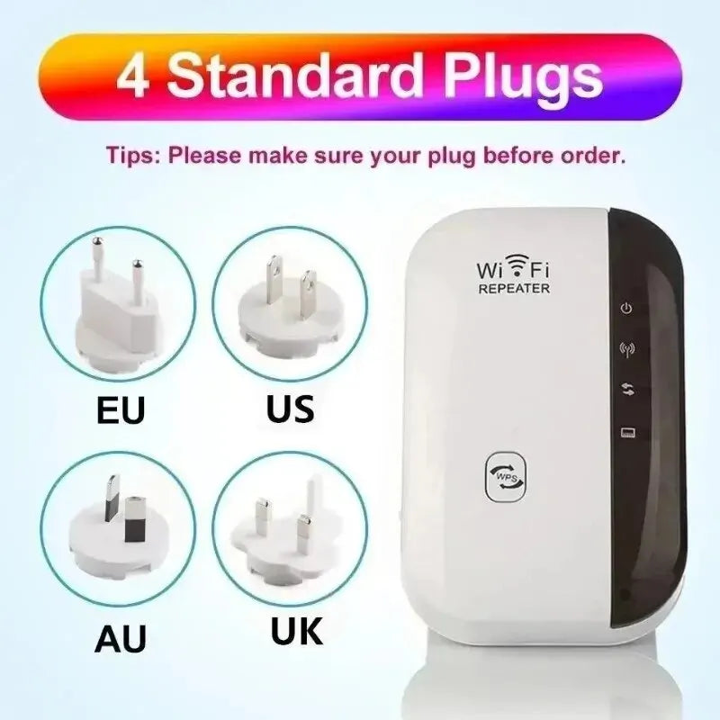 Wireless Wi-Fi Signal Booster – Home Network Repeater & Extender