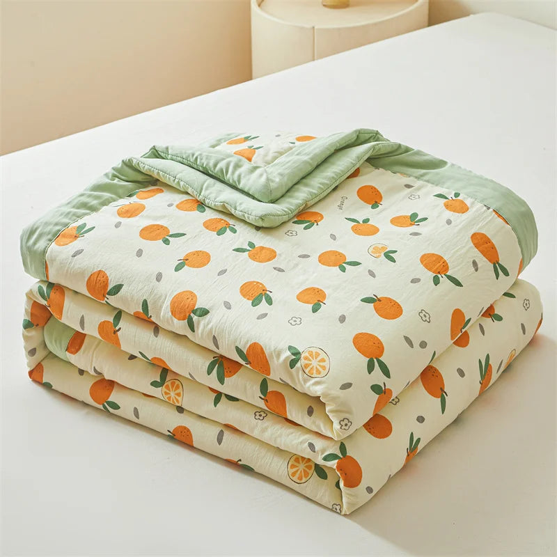 2025 Cotton Summer Quilt – Lightweight, Skin-Friendly, Ultra-Soft Printed Comforter/Blanket