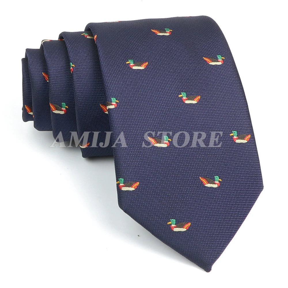 Men’s Jacquard Neck Ties 7cm – Floral & Stripe Design Necktie for Wedding, Party, Business & Daily Wear Gift