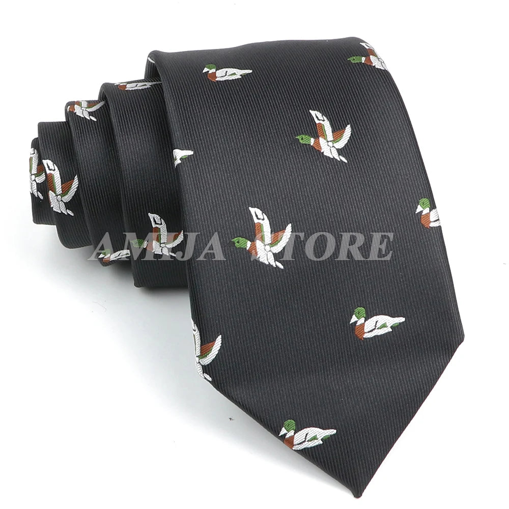 Men’s Jacquard Neck Ties 7cm – Floral & Stripe Design Necktie for Wedding, Party, Business & Daily Wear Gift
