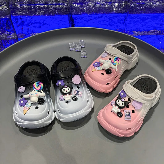 Kids Cartoon Sandals – Sanrio Cinamolol & Kurumi Soft Sole Beach Slippers for Girls
