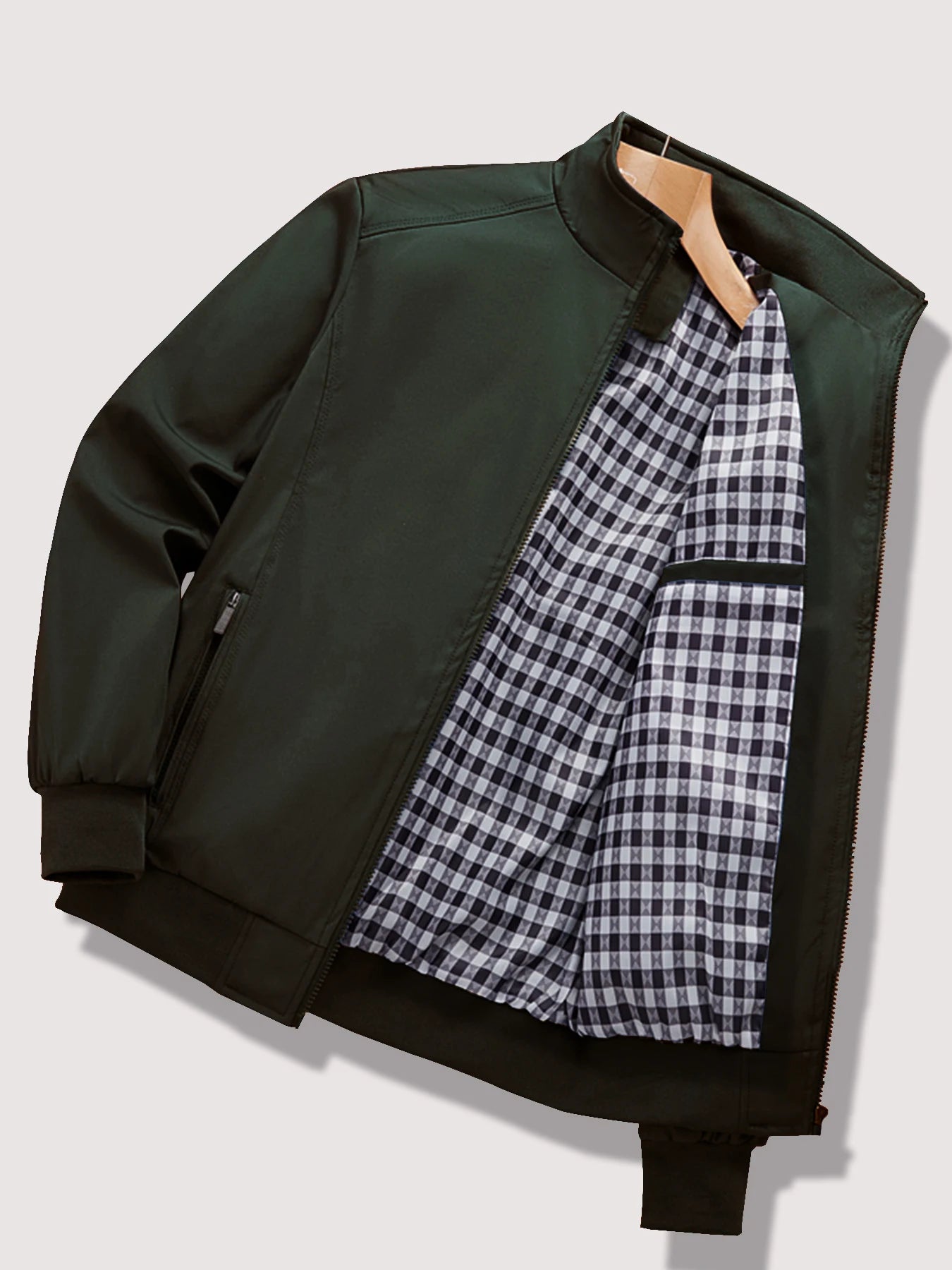 Men's 2024 Spring/Autumn Casual Solid Jacket – Stylish & Easy to Match