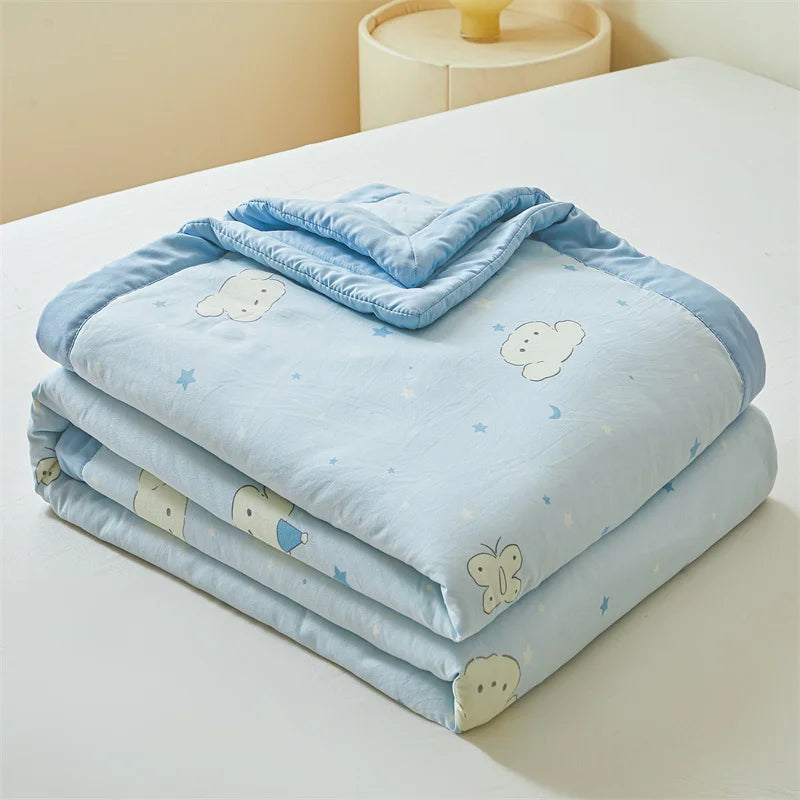 2025 Cotton Summer Quilt – Lightweight, Skin-Friendly, Ultra-Soft Printed Comforter/Blanket