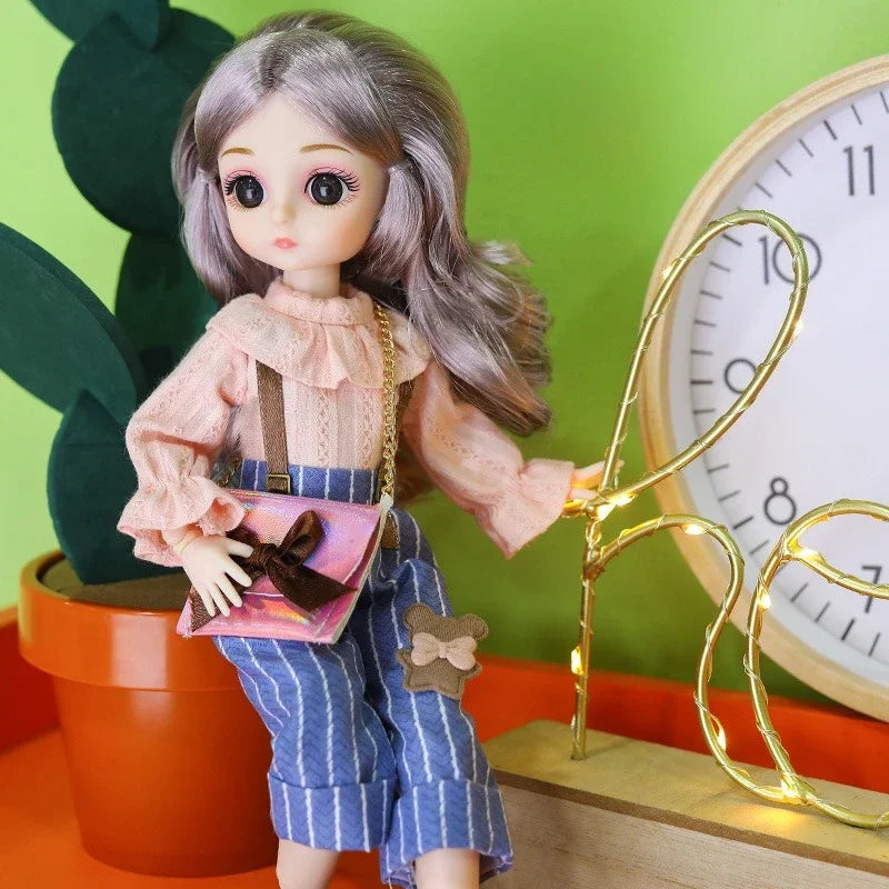 30cm 1/6 BJD Princess Doll – 20 Joints, Dress-Up Toy with Clothes & Shoes