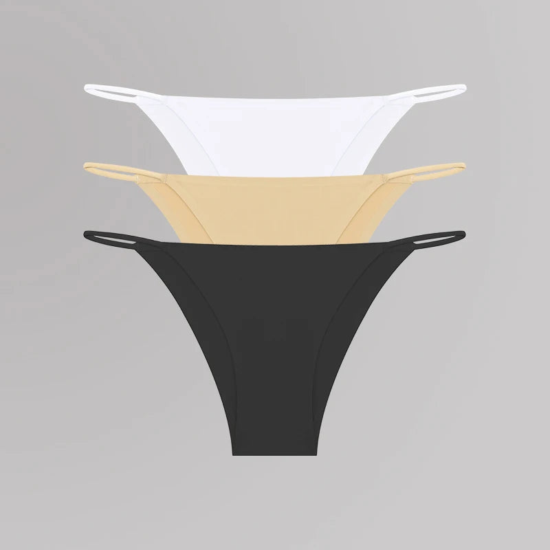 Women's Seamless T-Back Panties – Breathable, Low-Waist, Sexy & Comfy Lingerie