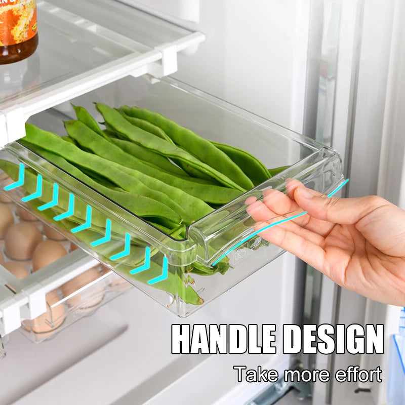 Fridge Organizer Drawer – Slide-Out Storage Box for Eggs, Fruits & Food